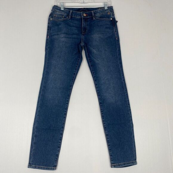 Tommy Hilfiger Women’s Mid Rise Skinny Jeans Blue Pockets Stretch Size 4 Comfort - Picture 1 of 16